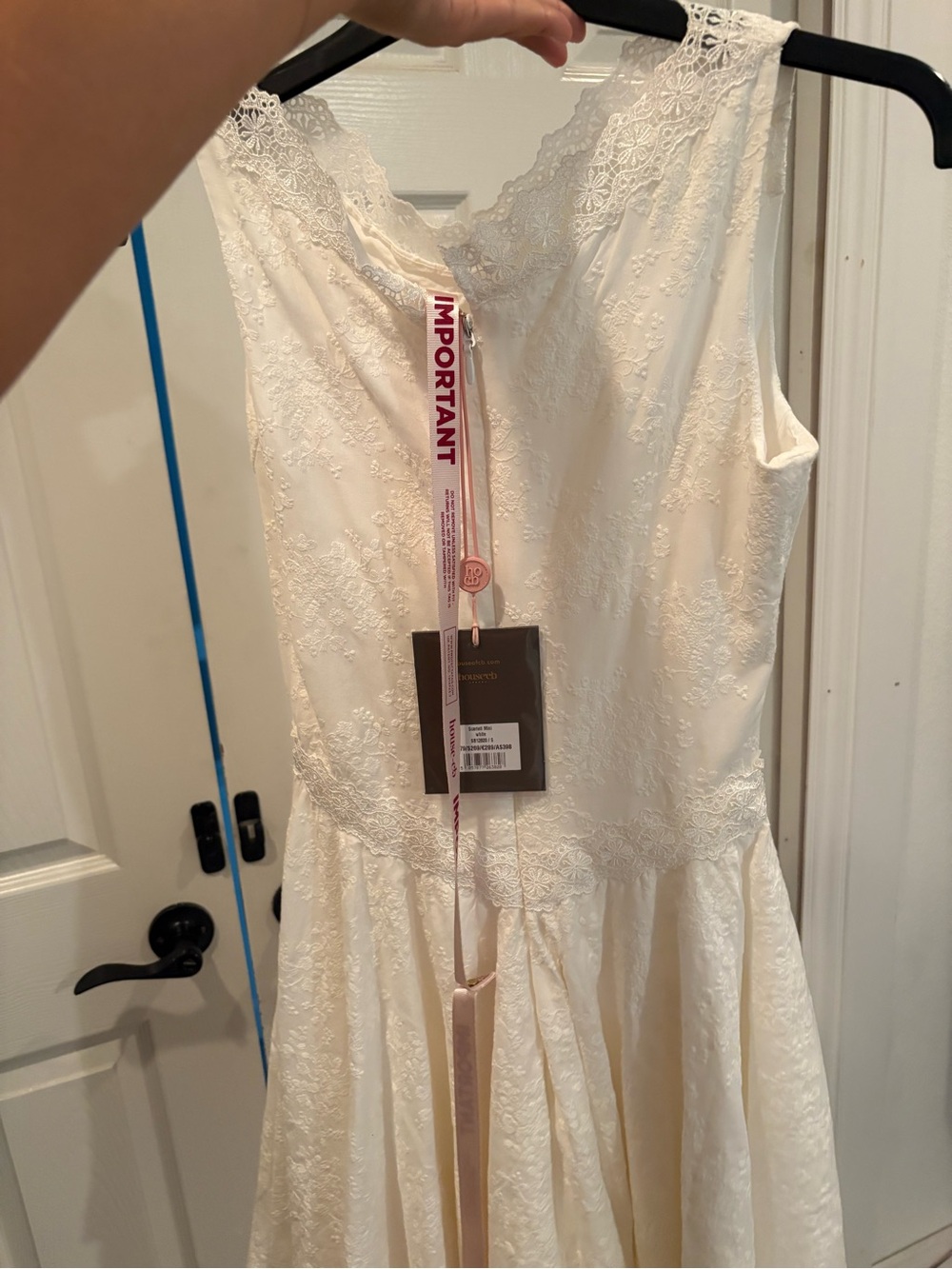 House of CB Scarlett White Lace Mini Dress - Picture 6 of 7